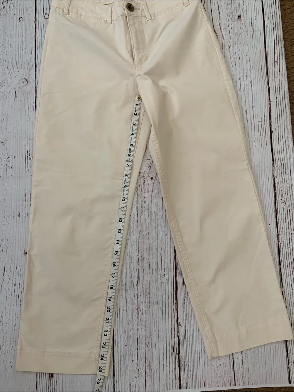Old Navy Women’s Classic Straight-Leg Pants in Cream Size 4
